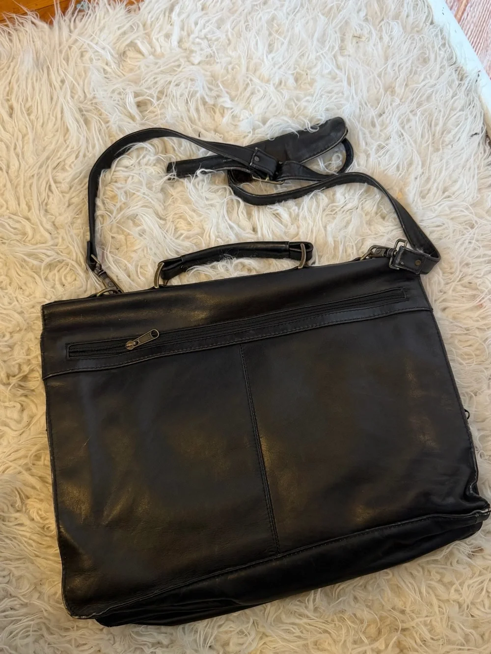 Boulder Ridge vintage full grain cow hide messenger work bag